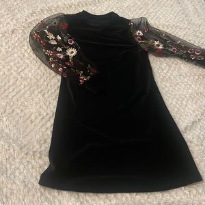 velvet flower dress